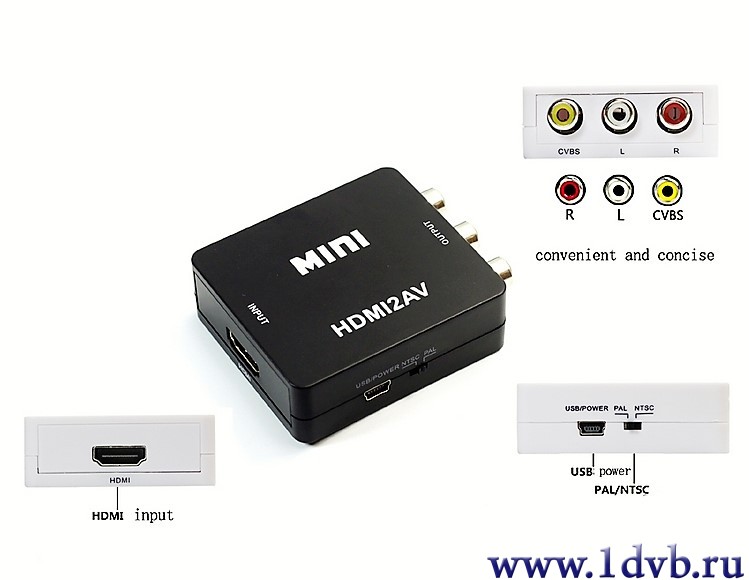 Переходник (адаптер) 3RCA-HDMI